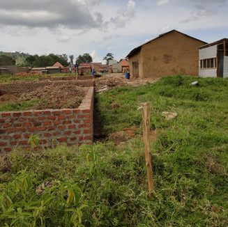 6 School Under Construction with church,