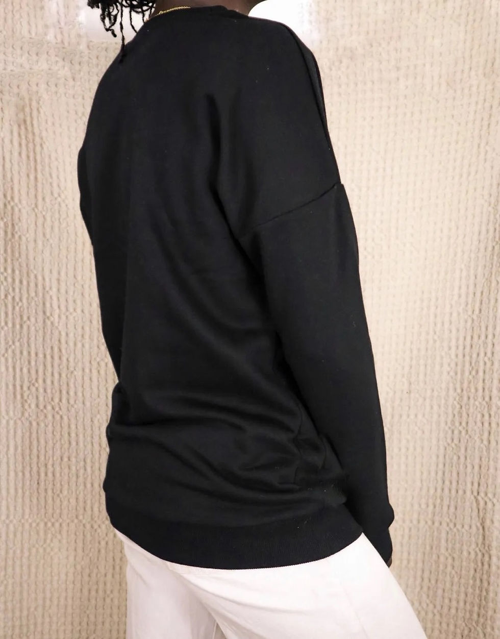 Thumbnail: Maternity Breastfeeding Jumper -Black