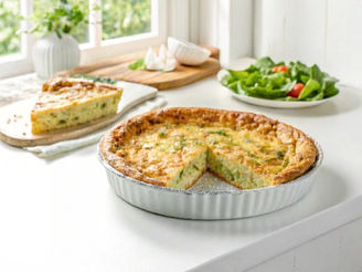 Crustless Courgette Quiche - the perfect anytime meal, infused with the bold flavours of Avohaven Salt’n’Peppa, grated courgette, creamy eggs, and rich smoked Gouda come together to create a savoury dish bursting with texture and taste.