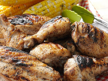 BBQ Chicken using a Yogurt & Herb Marinade. The secret to juicy chicken - Greek yogurt!