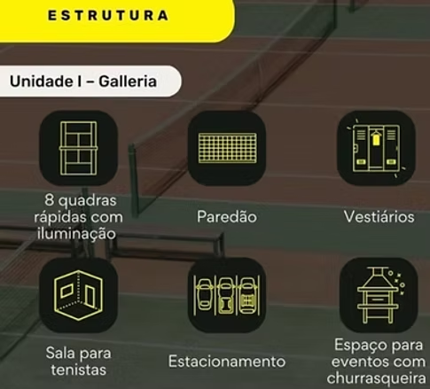 Estrutura da Academia Tella Tennis