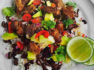 Cajun Spiced Pork & Avocado Salsa