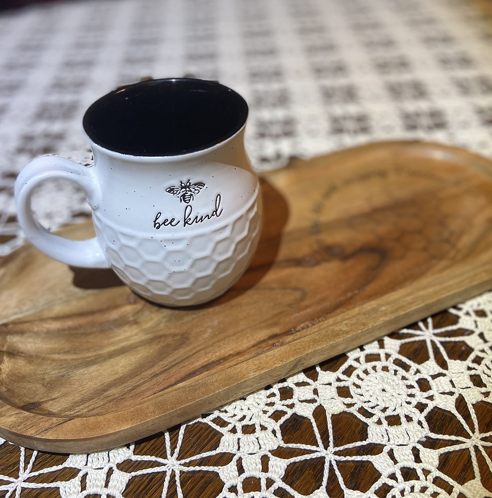 Tray with Cup and Engraving -Bee Kind