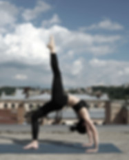 Girl Doing Yoga on a Rooftop
