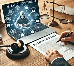 DALL·E 2024-09-07 20.32.10 - A legal scene representing distance contracts between consume