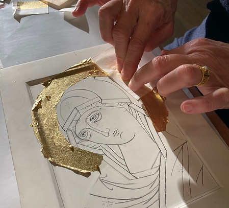 Vergolden im Kloster Sornzig