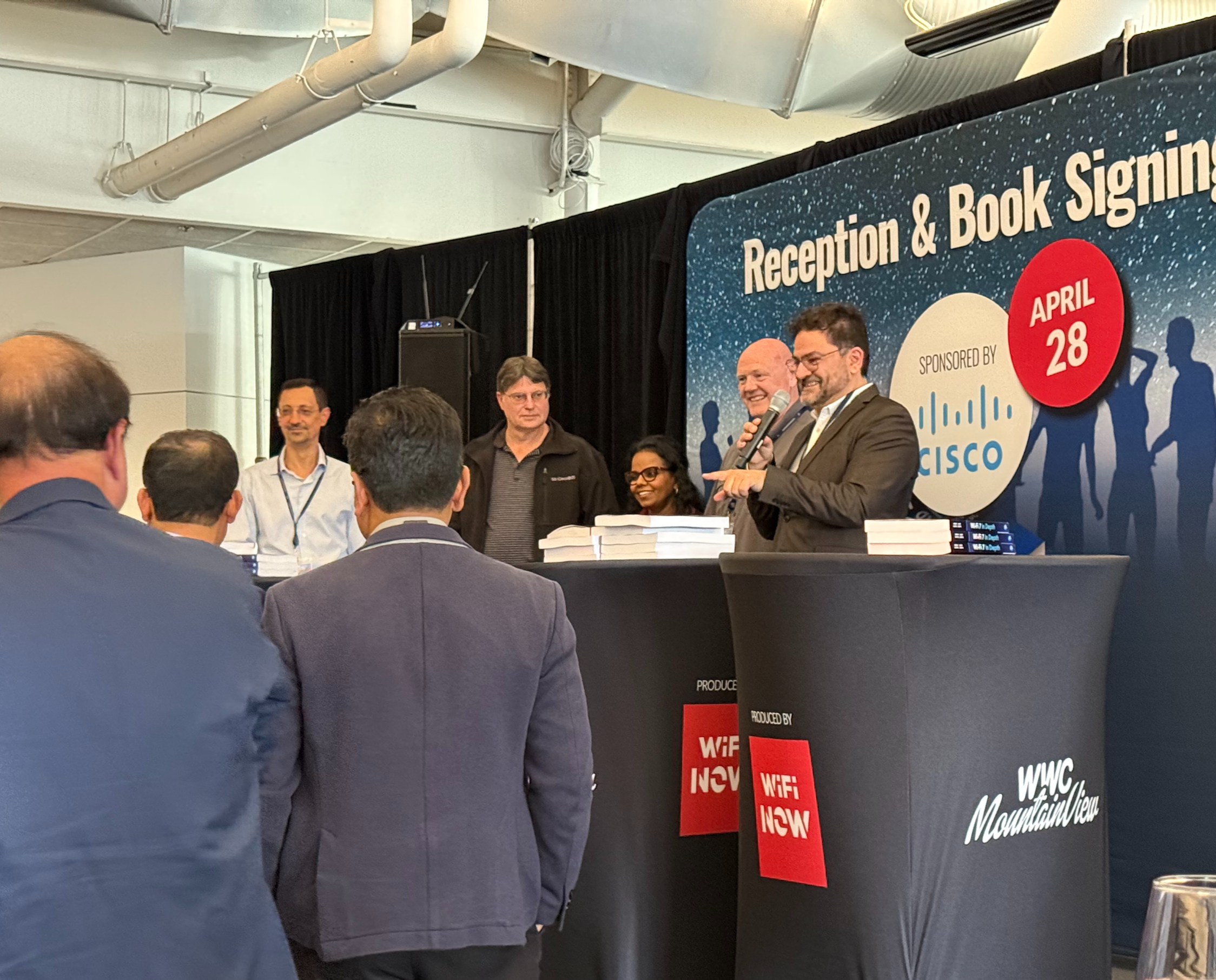 Authors Jerome Henry , Brian Hart, Binita Gupta, and Malcolm Smith with Claus Hetting of WiFi Now