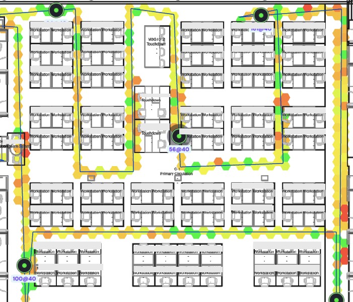 Measured Primary Signal Strength Data Points - All APs