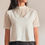 Miniatura: Blusa tule Offwhite manga curta