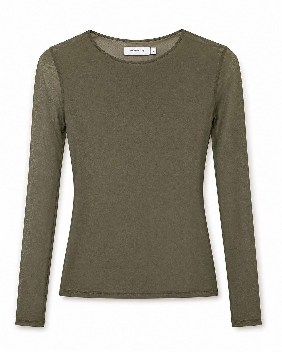 Blusa tule manga longa verde