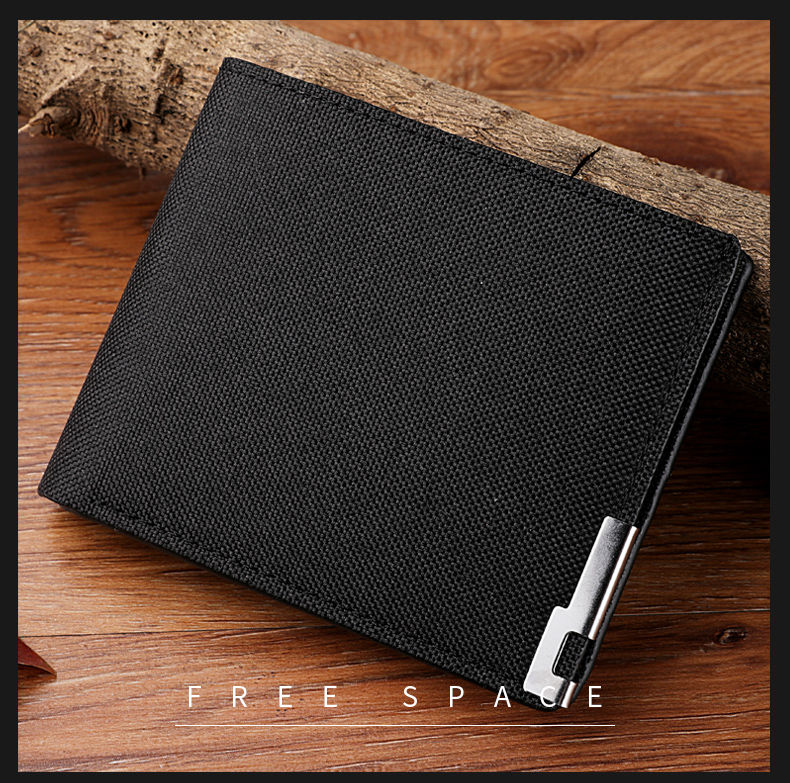 Miniatura: Men's Short PU Leather Wallet Simple Solid Color Fashion Thin Money Credit Card 