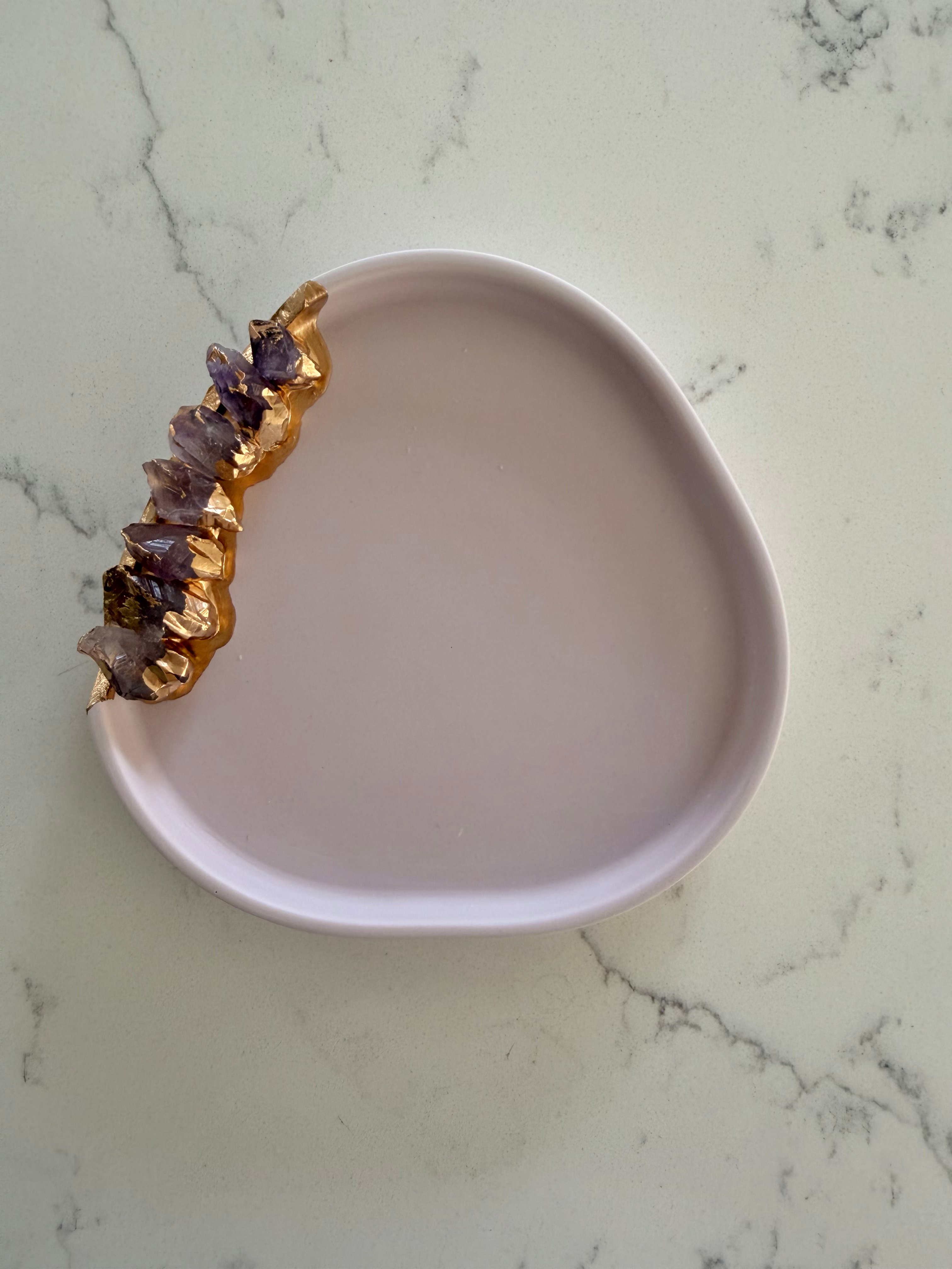 Peony Tray with Amethyst