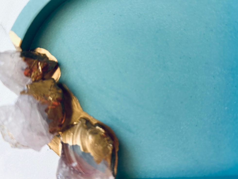 Thumbnail: Aqua Tray with Rose Quartz