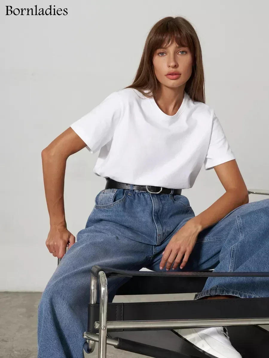 100% Cotton Basic Loose Short Sleeve T-Shirt