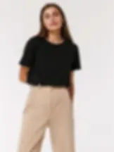 Thumbnail: Bornladies Summer 100% Cotton Women's T-Shirt Bottoming Basic Fashionable Solid