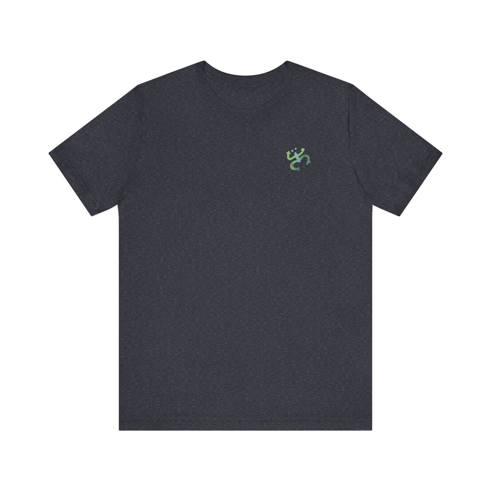 Dark blue men's t-shirt with small frog logo