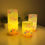 الصورة المصغرة: 3 Colorful Flowers Candle Set, Personalized Candles, Flameless Candle