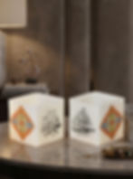 personalized islamic square candle set subhan allah alhamdulillah flameless LED maicandles