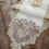 Thumbnail: Vintage Model Napkin Placemat Set - Off-White Lace - Off-White Fabric