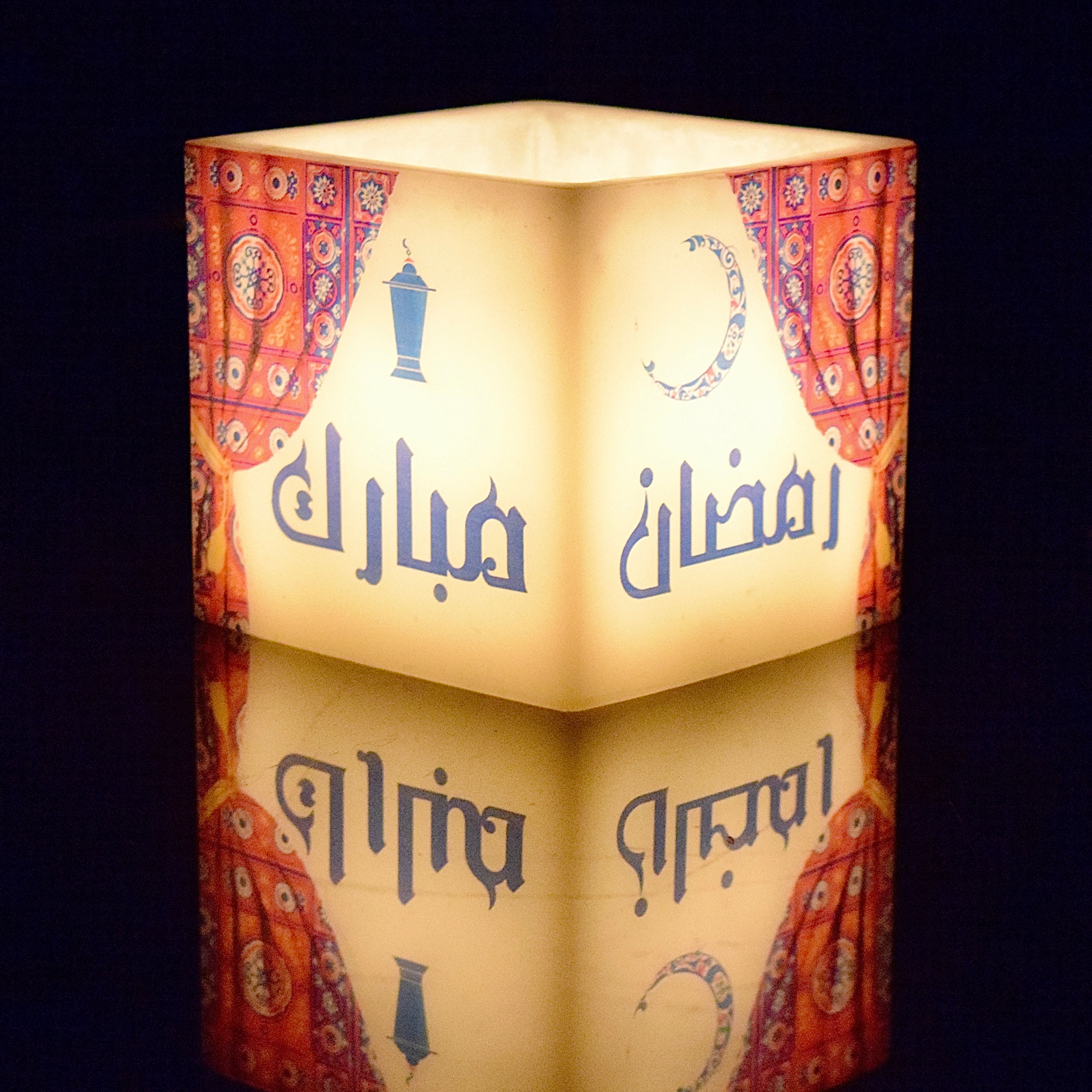 Ramadan Candle, Flameless Candle, Handmade Hollow Candle