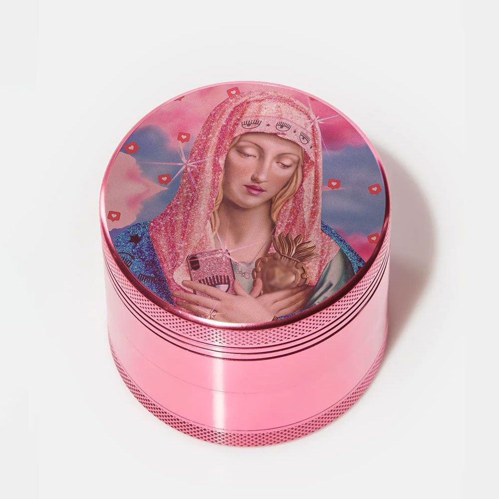 Rich Maria Pattern Grinder Pink 4-Layer Crusher