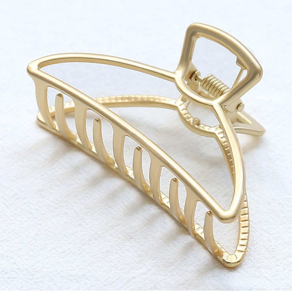 Thumbnail: Large Metal Hair Claw Clip Irregular Hairpins Punk Style Silver Hair Claws 