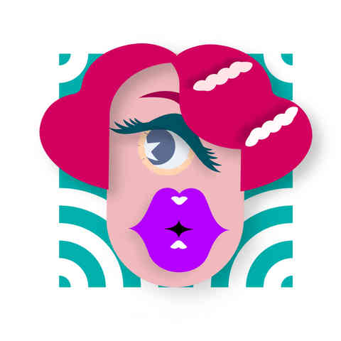 Millow on Teal Half Circles by Tabasaurus