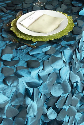 Blue Circle Petal Table Runner | Unforgettable Events