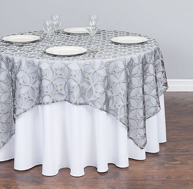 Grey Anastasia Overlay Rental | Unforgettable Events