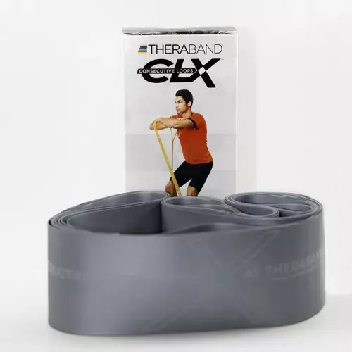TheraBand CLX 9 Loops Individual - Plata / SUPER FUERTE