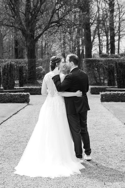 zwart wit trouwfoto shoot Thamaresveld.nl