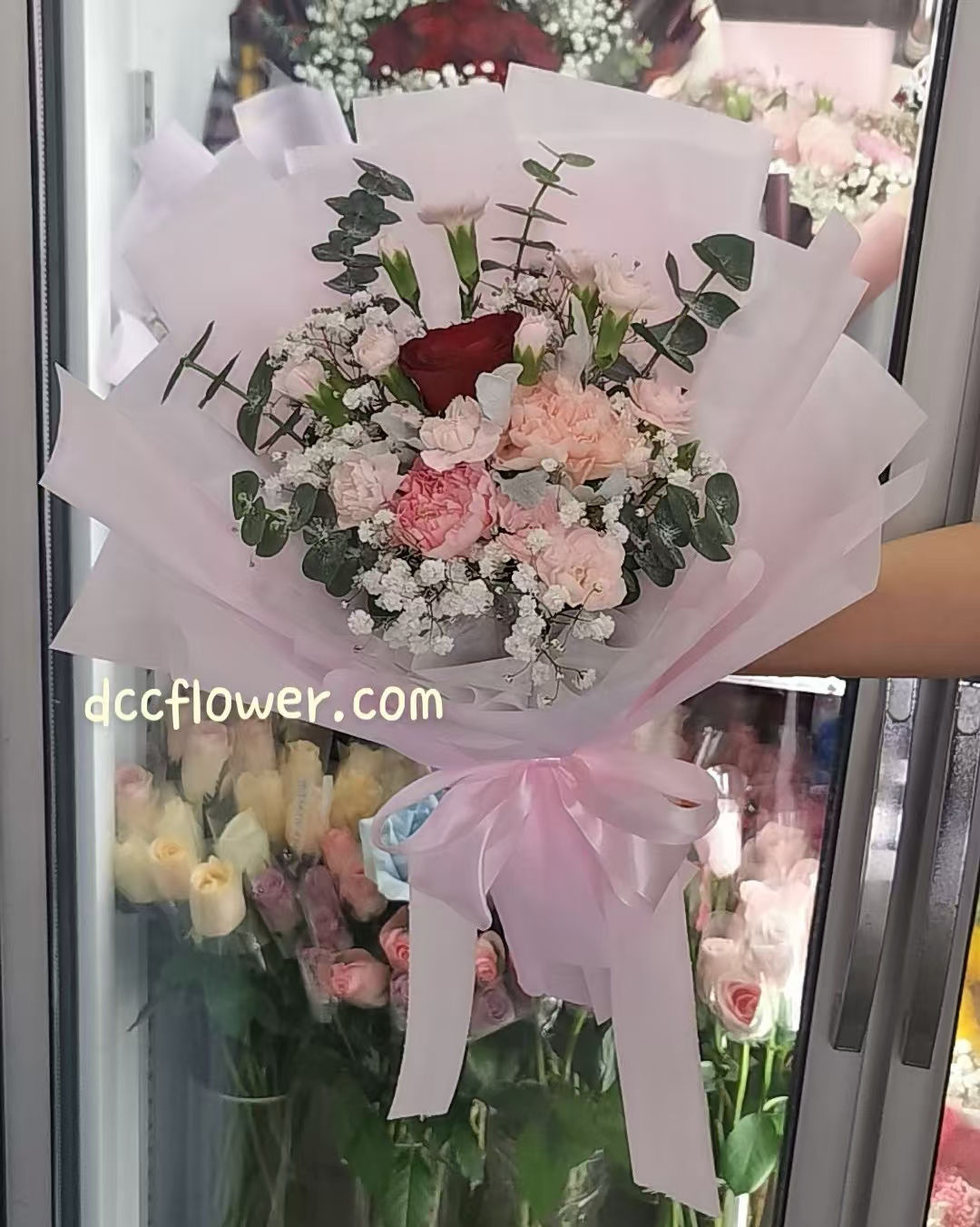 Rose and Carnation Simple Flower Bouquet