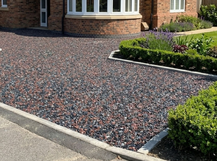 Decorative gravel border Ellsemere