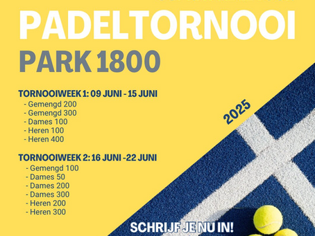 Padeltornooi Park 1800