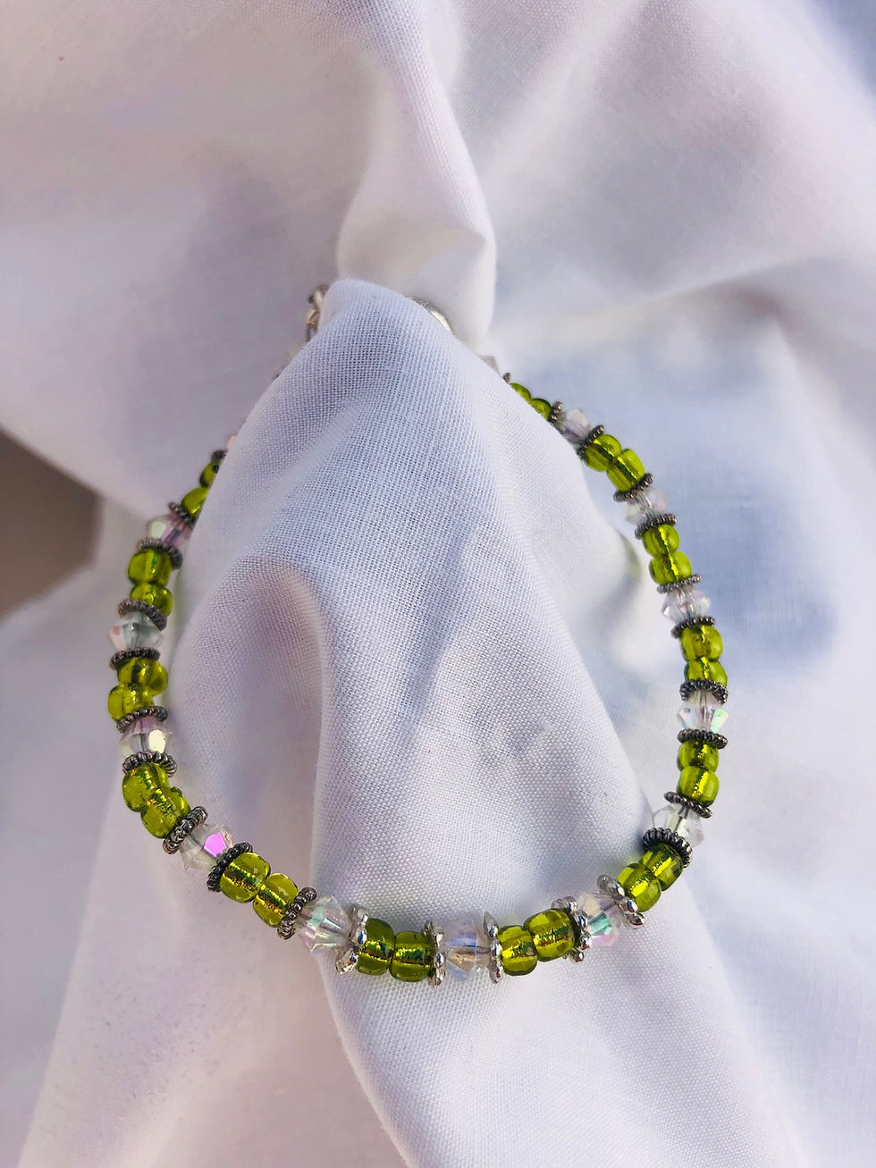 Thumbnail: Bright Green Bracelet with Toggle Clasp Closure
