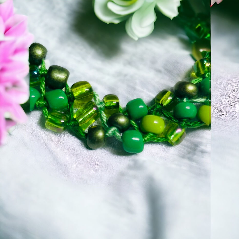 Thumbnail: Green Beaded Friendship Bracelet