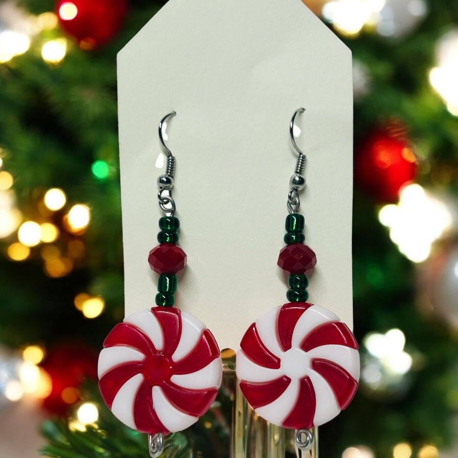Peppermint Candy Earrings