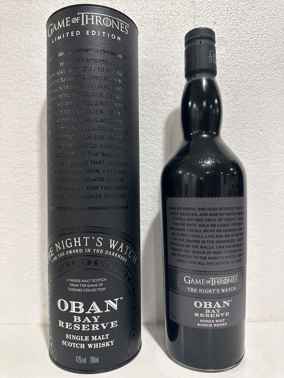Game of Thrones Oban Bay Reserve Single Malt Scotch Whisky The Nights Watch 43%