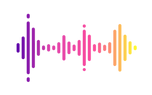 Multi-color sounwave icon