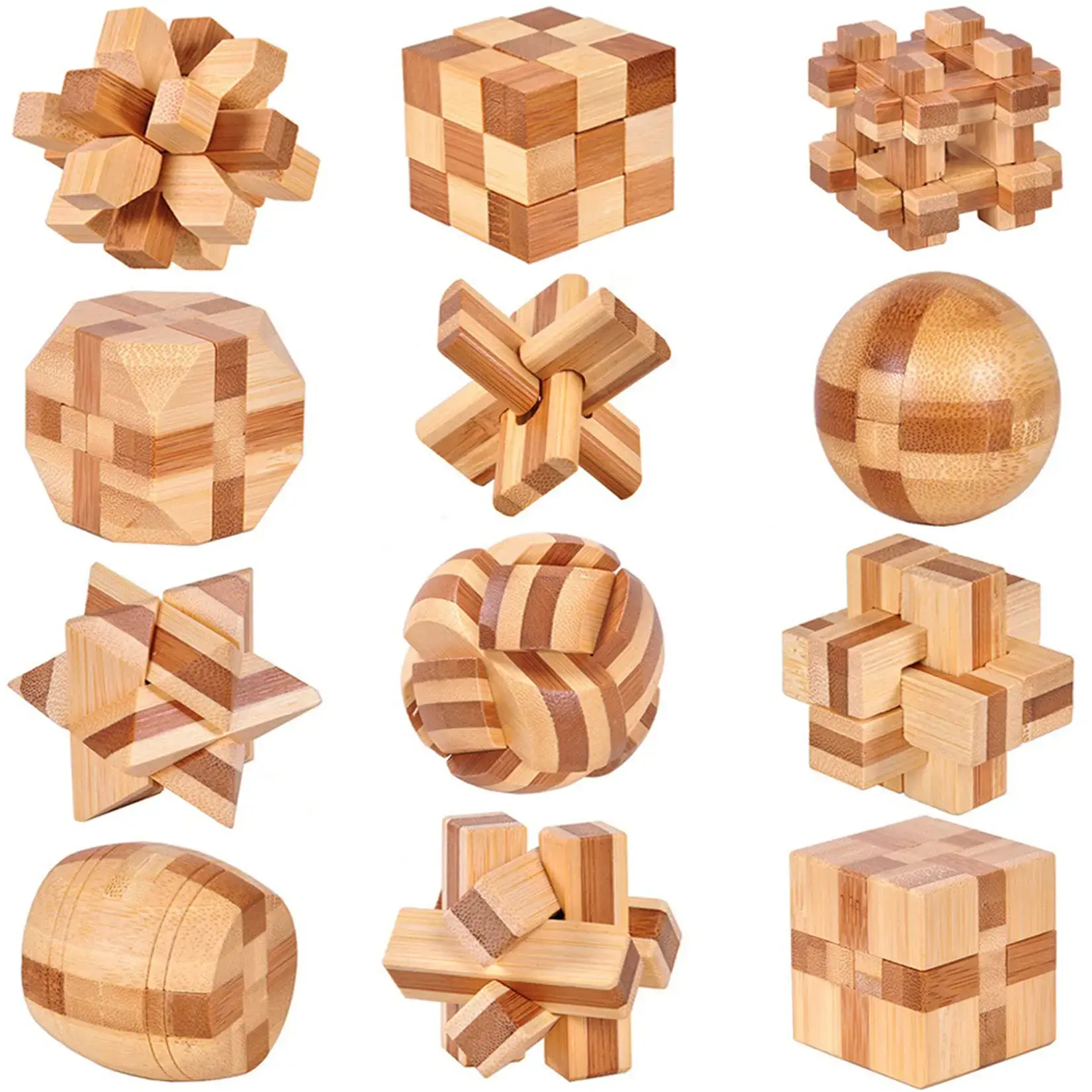 Wooden Puzzle Games Brain Teasers Toy 3D Puzzles