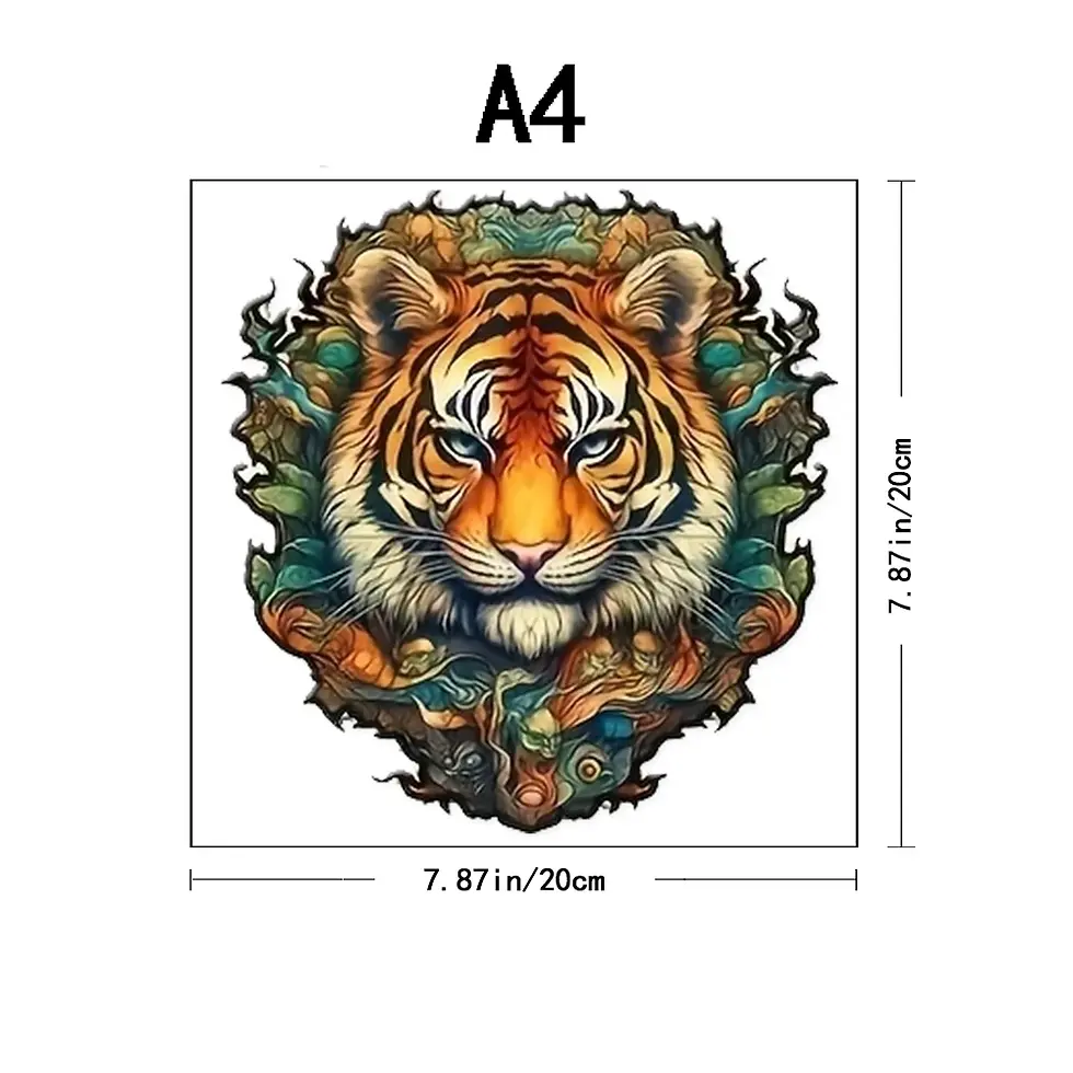 Thumbnail: Interesting Colorful Cat - Wooden Puzzle