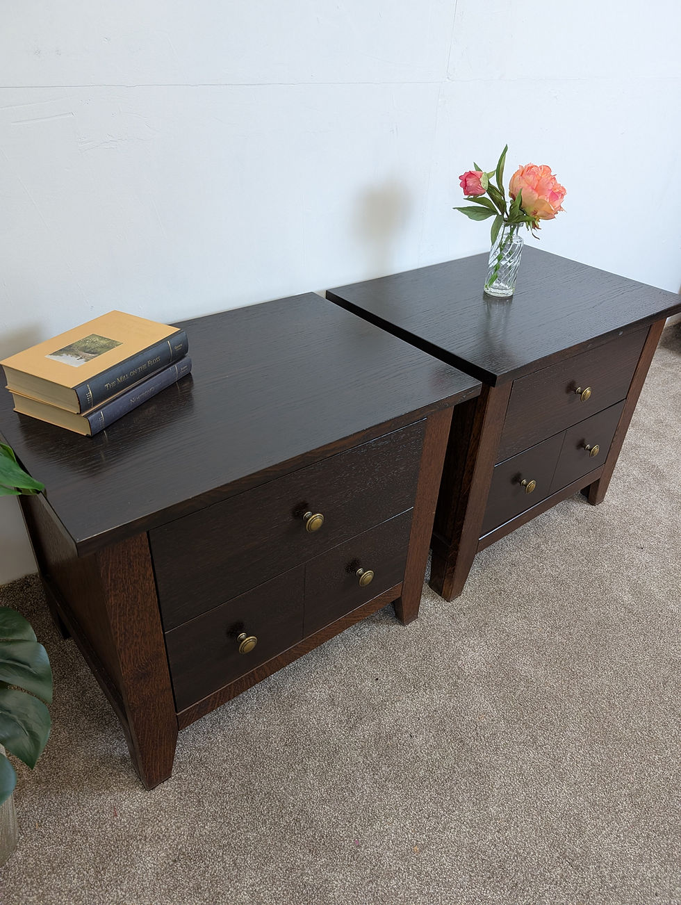 Thumbnail: G-Plan Bedside Cabinets - Rich Brown & Nearly Black Finish 