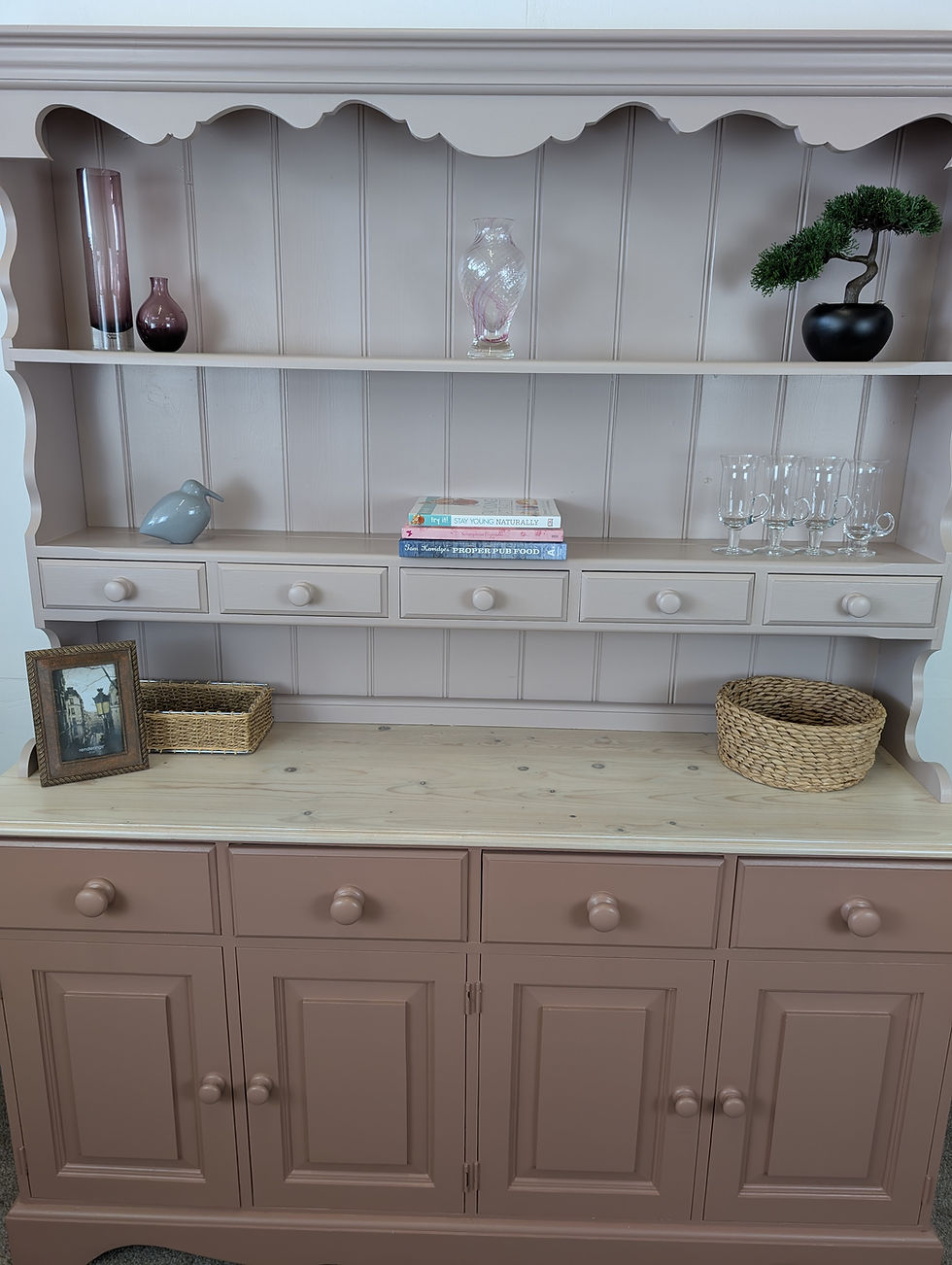 Thumbnail: Hand-Painted Solid Pine Kitchen Dresser