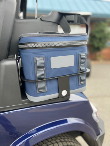 Cooler Caddie Mount made for Advanced Ev Cart and Yeti 8 Cooler.