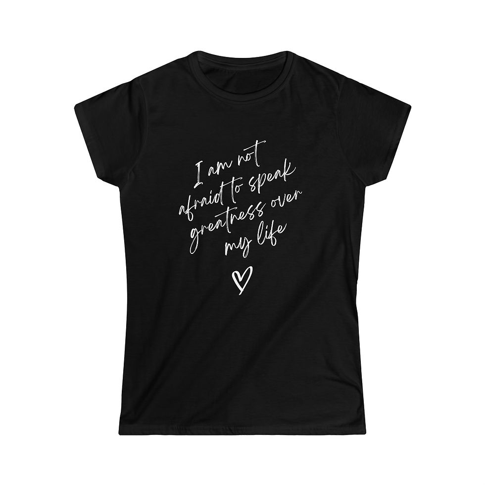 Thumbnail: “I Am Not Afraid to Speak Greatness Over My Life” - Inspir Scrip T-Shirt