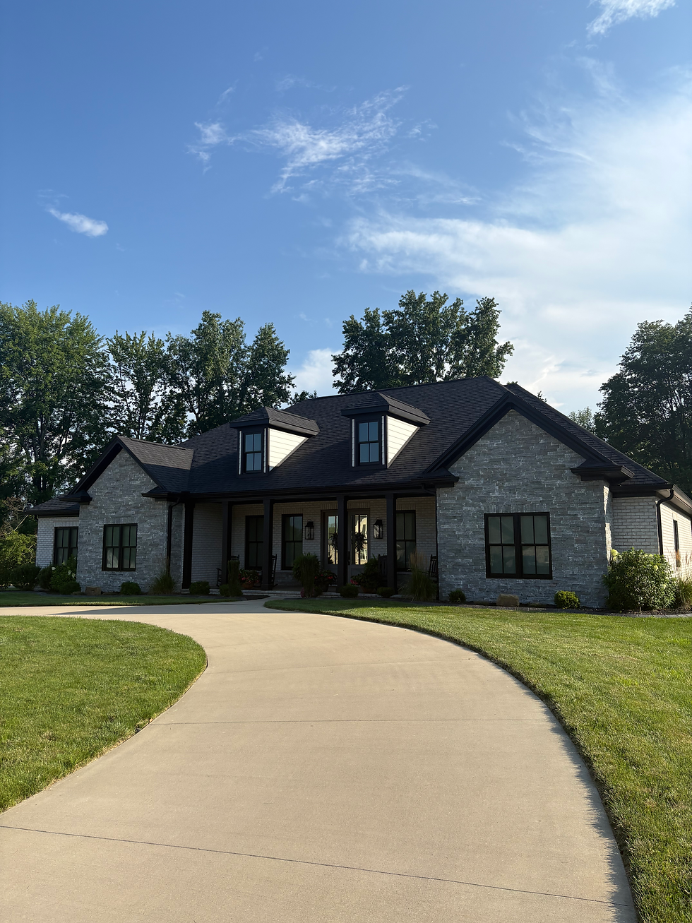 Exterior view of a home with clean windows