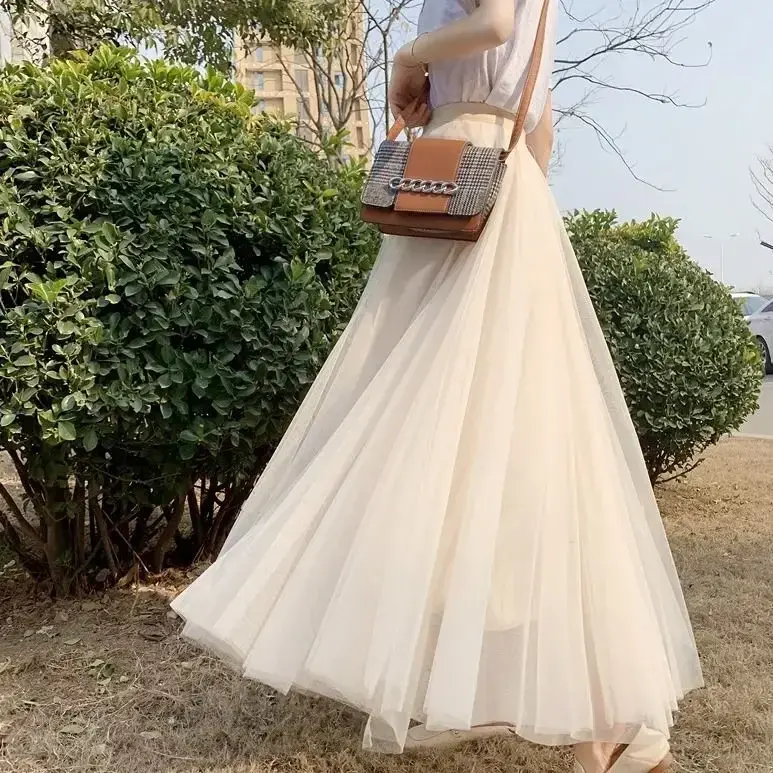 Thumbnail: Woman Skirts Spring Summer Skirt Women's Tulle Skirt Pettiskirt Skirt Mujer
