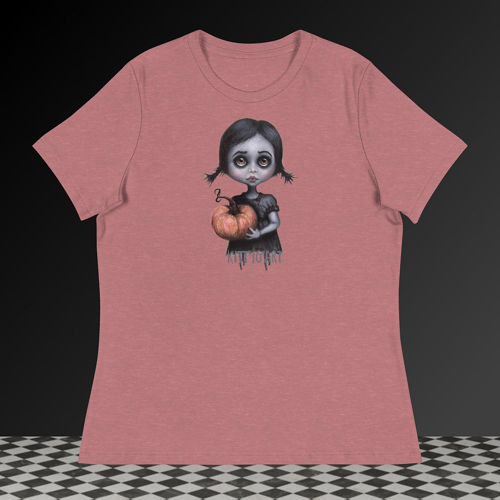 Thumbnail: Jacqui o' lantern - Women's Relaxed T-Shirt