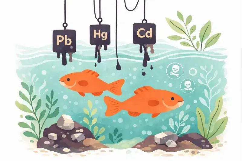 Illustration poissons et métaux lourds