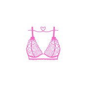 Logotipo de moda íntima moderno e ousado vermelho e bege.png